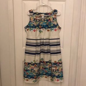 Motherhood Maternity Striped Floral Dress